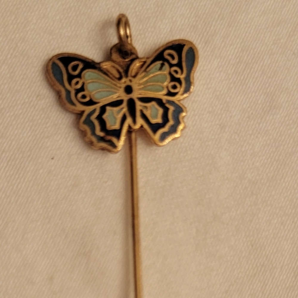 Trifari Cloisonne stick pin